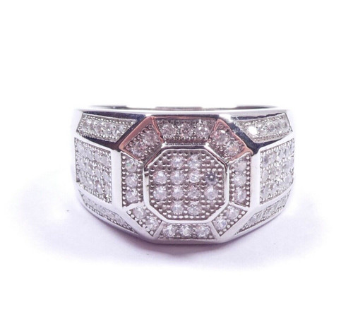 Gents pave pinky - pave, signet
