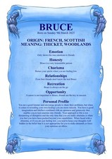 First Name Origin Scrolls Birthday Gift Memento Fun Anniversary Personalised