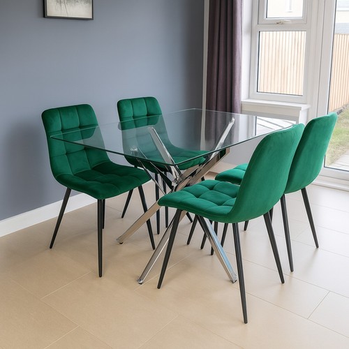 Dining table and velvet - and, 4