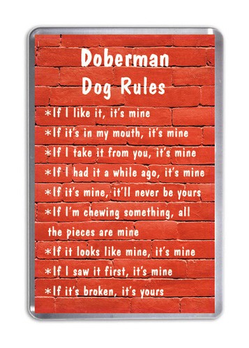 Doberman dog rules funny - doberman,