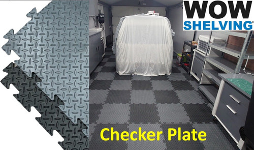 Black grey checker plate - checker,
