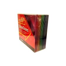 Multi-Color CD / DVD Slim Cases - 10 Pack