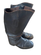 1942 WW2 FRANK WRIGHT DATED BLACK MILITARY HOB NAIL BOOTS SIZE 9 SANTA