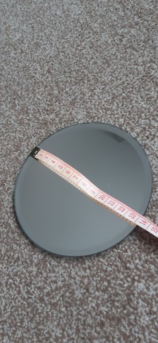 Round glass mirror - mirror, candle