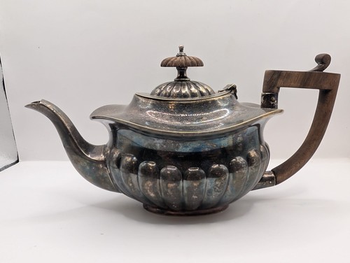 Vintage silver plated teapot - silver,