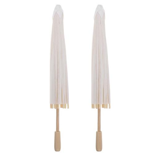 Pcs white paper umbrellas - 2,