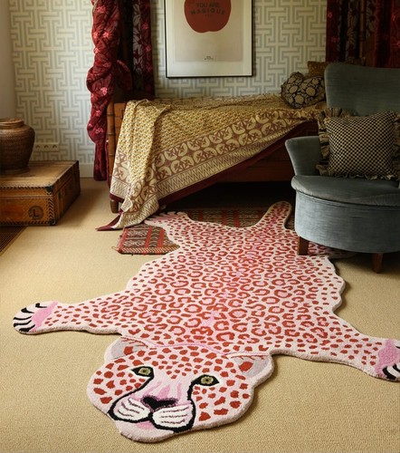 Leopard rugs 3x5 feet handmade - leopard,