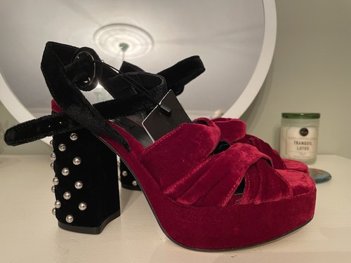 Zara velvet studded sandals - velvet,