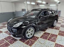 BURAGO PORSCHE CAYENNE V8 TURBO SUV BLACK 1/24 SCALE DIECAST MODEL CAR
