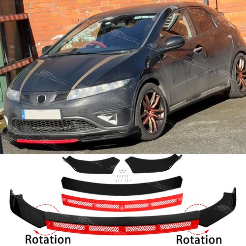 Gloss black red - front, bumper