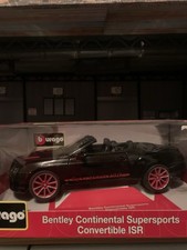 BENTLEY CONTINENTAL SUPERSPORTS CONV ISR - 1/18 SCALE MODEL CAR BY BURAGO BLACK