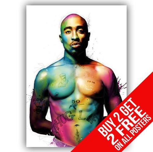 2pac tupac poster art print - 2pac, a4