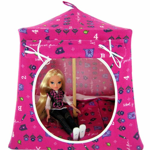 Pink school print fabric toy - pink,,