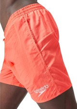 Speedo Essentials Mens Swim Shorts Red 16 Inch Swimming Adjustable Pockets Short