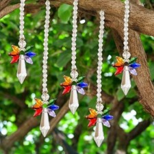 Rainbow Angel Crystal Ornament