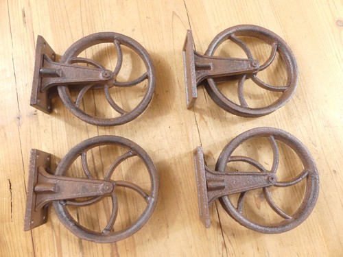Rustic cast iron pulley - rustic,