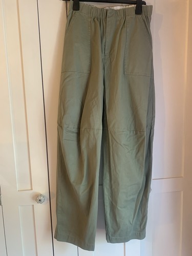 Zara khaki barrel leg - zara,