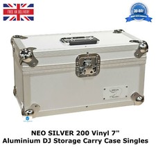 1 X NEO Aluminum Silver Vinyl 7" Storage for Records 200 Singles DJ Flight Case