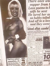Extremely rare Jo Guest newspaper Sun Page Three A Miner Sensation.