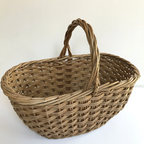 Vintage large woven shopping - large,