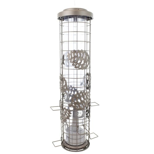 Tube pinecone bird feeder - pinecone,