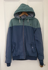 Large Men's Vintage Kangol Hooded Jacket Blue and Green.