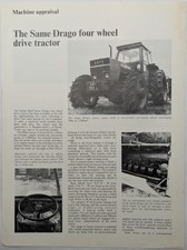 Vintage Same Drago Tractor Promotional Reprint From Farm Contractor, 1974