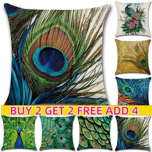 Pillow case peacock - 18",