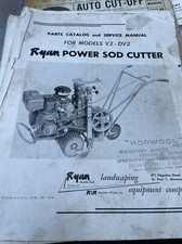 Ryan Power Sod Cutter V2-dv2 -Service & Parts Manual 1956