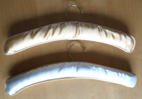 Pair vintage padded silk - pair,