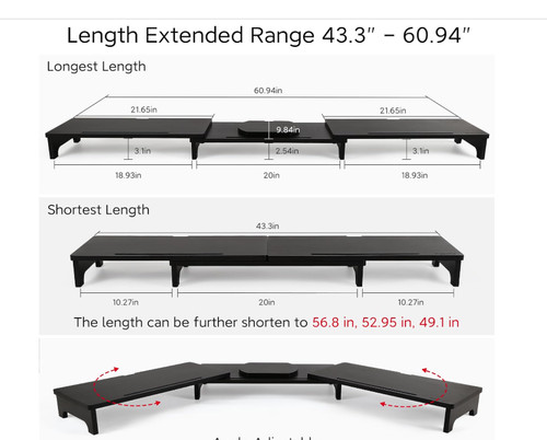 Monitor stand riser inch - 60,