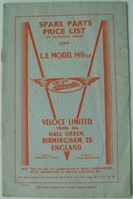 Velocette LE 149cc Spare Parts