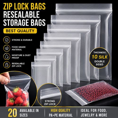 Zip lock bags - lock, grip