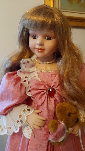Porcelain doll - doll,