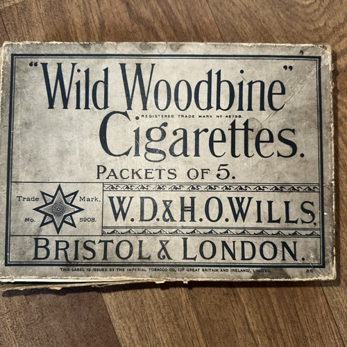 Vintage h o wills - w.d, h.o