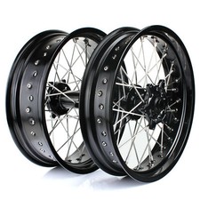 17"x3.5/5 Supermoto Wheels Set