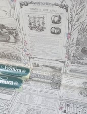 X3 1970s Vintage VYMURA ICI Wallpaper Rolls Newspaper advert seeds Retro Mcm 80s