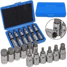 12x Allen Key Socket Set HEX Bits 1/2" Metric H5 6 7 8 10 12 14 16 17 18 19 22mm