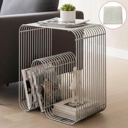 Metal wire side table - metal,