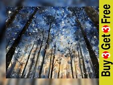 Starry Forest Night 5"x7"