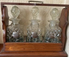Solid Oak Triple Decanter