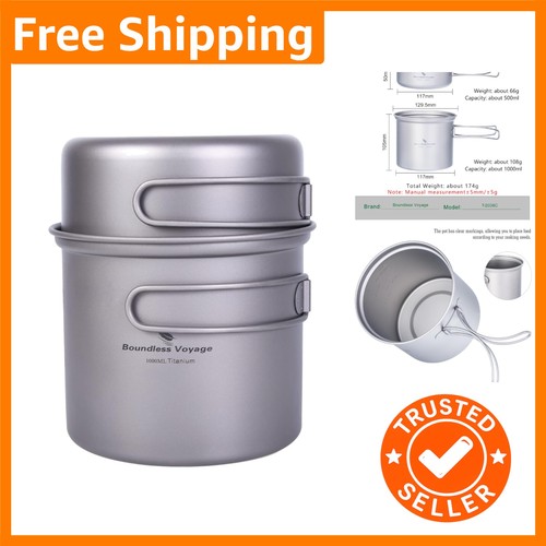 Compact titanium cooking mess - compact,