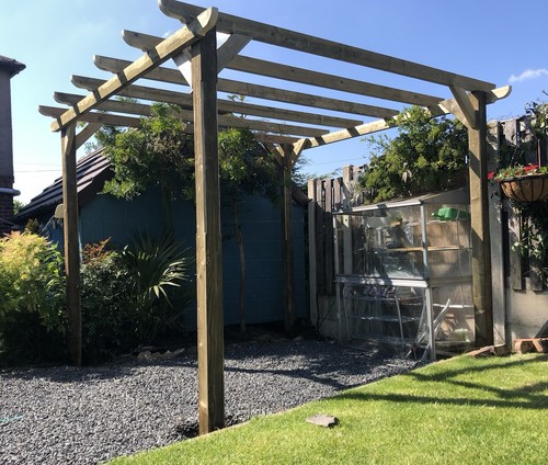 Wooden pergola free - wooden, fitting