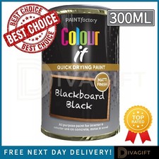 BLACKBOARD BLACK MATT PAINT FINISH FAST DRYING CHALKBOARD BLACKBOARD PAINT 300ML