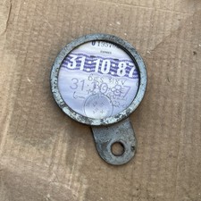  Vintage Vehicle Tax Disc