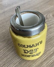 Vintage Colman’s table Mustard Pot with spoon