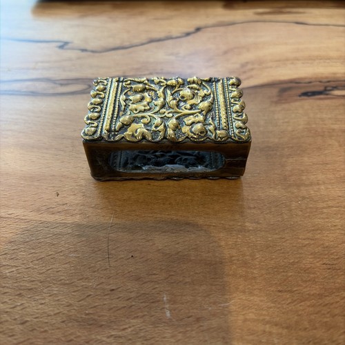 Brass matchbox vintage holder - matchbox,
