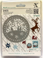 Xcut Dies - Reindeer & Sleigh - Christmas Scene - 6 dies