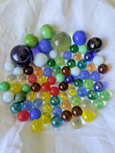 Old vintage marbles of - 76,