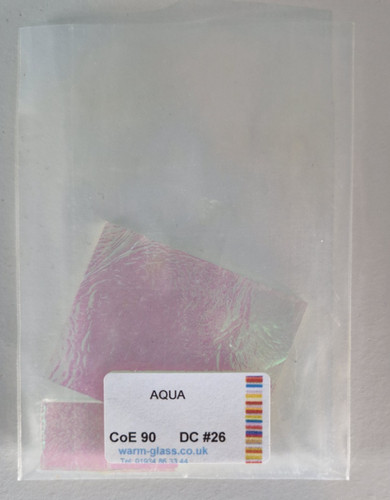 Dichroic glass aqua clear - dichroic, glass: